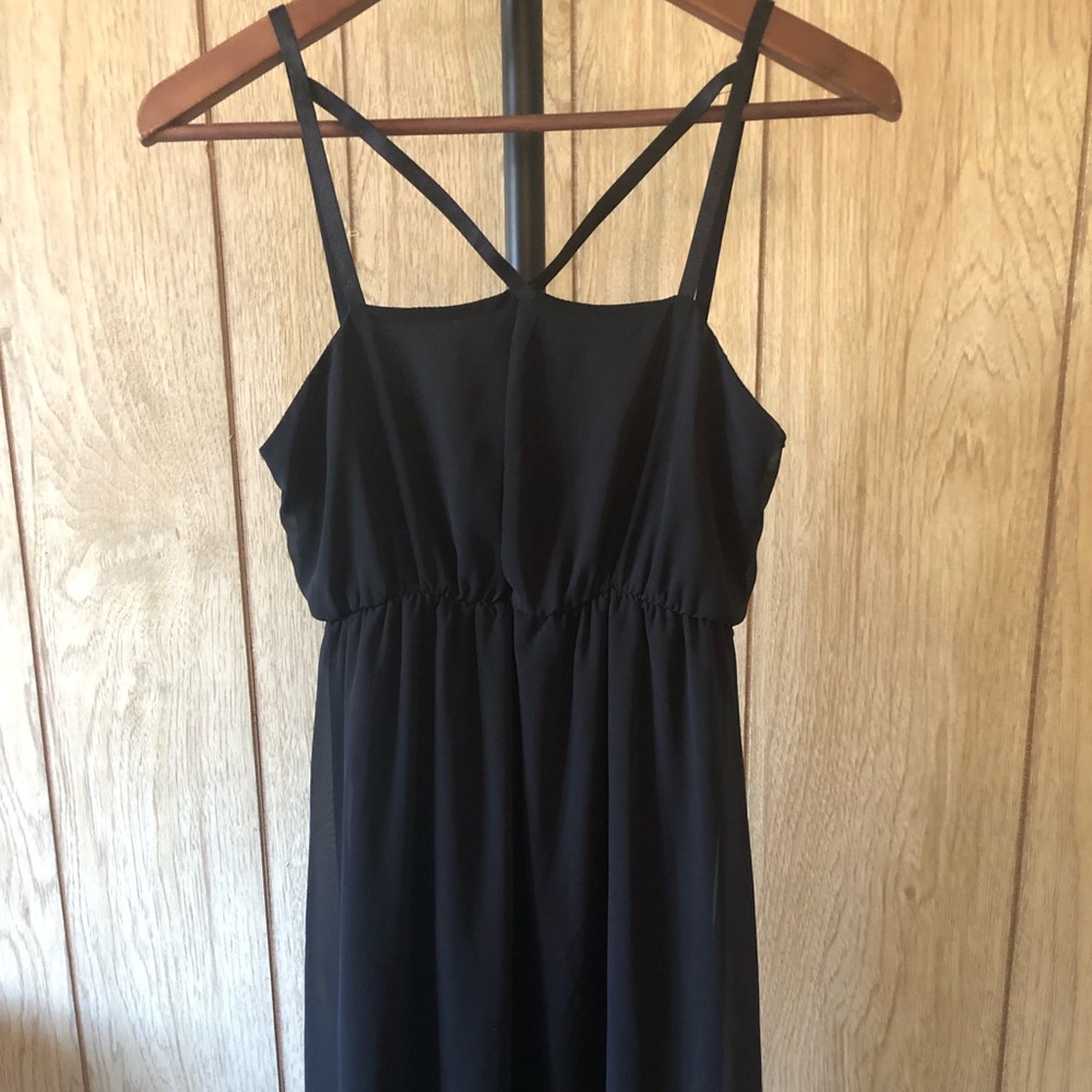 Maxi sheer black dress